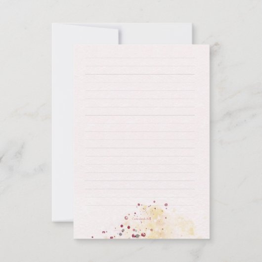 Guinea Schweinefleisch mit rosa Bow Personalisiert Einladung (Rückseite)