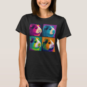 Guinea Schweinefleisch Pop Illustration Farbige Ti T-Shirt