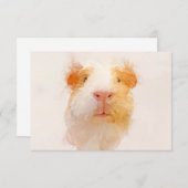 Guinea Schweinefleisch Portrait 001 Dankeskarte (Vorne/Hinten)