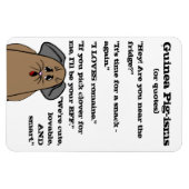 Guinea Schweinefleisch Redewendungen Magnet (Horizontal)