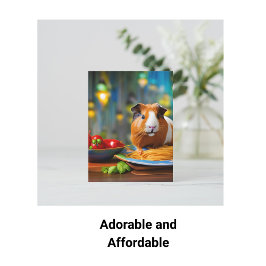 Guinea Schweinefleisch Spaghetti Postkarte