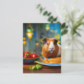 Guinea Schweinefleisch Spaghetti Postkarte (Stehend Vorderseite)