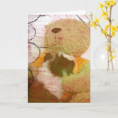 Guinea Schweinefleisch und Teddybären, Mixed Media Karte (Gelbe Blume)