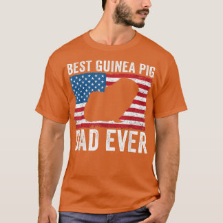 Guinea Schweinefleisch Vater Amerikanische Flagge  T-Shirt