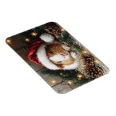Guinea Schweinefleisch Weihnachtsmannmütze tragen Magnet (Rechte Seite)
