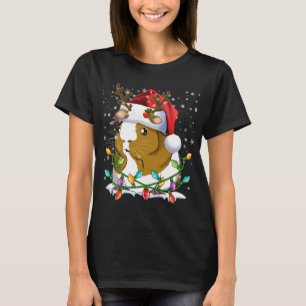 Guinea Schweinefleisch Weihnachtsmannmütze Weihnac T-Shirt