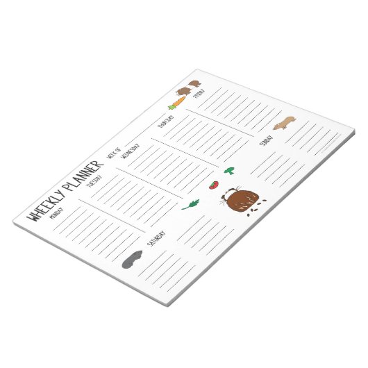 Guinea Schweinefleisch, wochenlang, zu benennen Notizblock (angewinkelt)