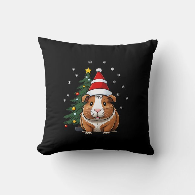 Guinea Schweinefleisch zu Weihnachten Kissen (Vorderseite)