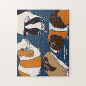 Guinea Schweinekollage Personalisiert Puzzle (Vertikal)