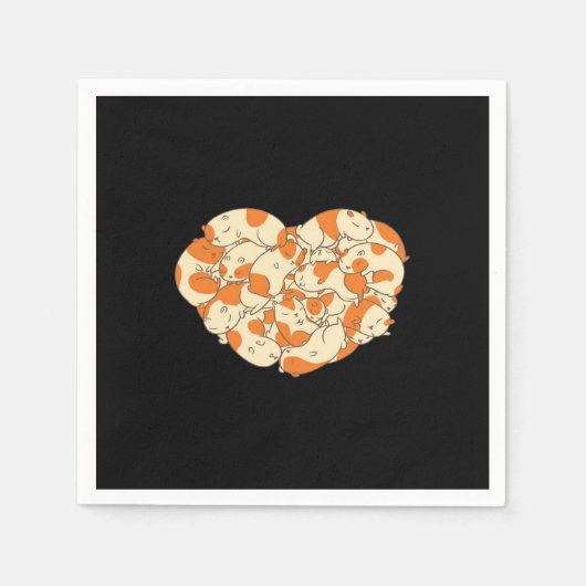 Guinea Schweinekraut Liebe | NIEDLICHE GUINEA Serviette (Vorderseite)