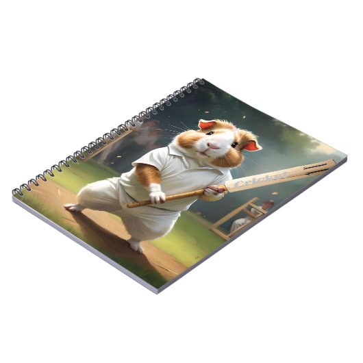 Guinea Schweinekricketer: in Weiß gekleidet Notizblock (Linke Seite)