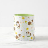 Guinea Schweinemuster mit Blume Tasse (Zentrum)