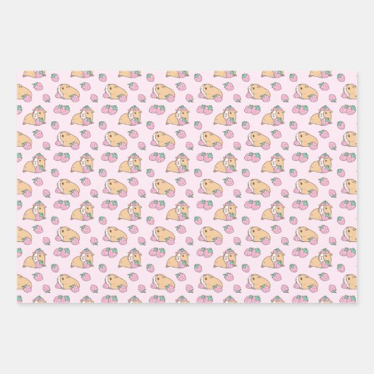 Guinea Schweinepest Set von drei Geschenkpapier Set (Vorderseite)