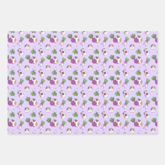 Guinea Schweinepest Set von drei Geschenkpapier Set (Vorderseite 3)