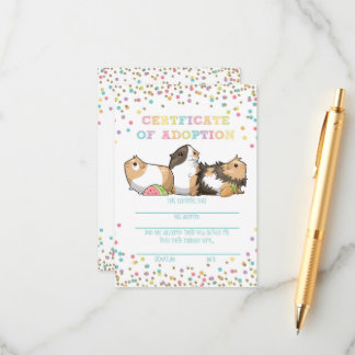 Guinea - Schweineschein adoptiert Begleitkarte