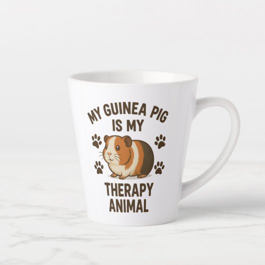Guinea Schweinetherapie Latte Tasse (Rechts)