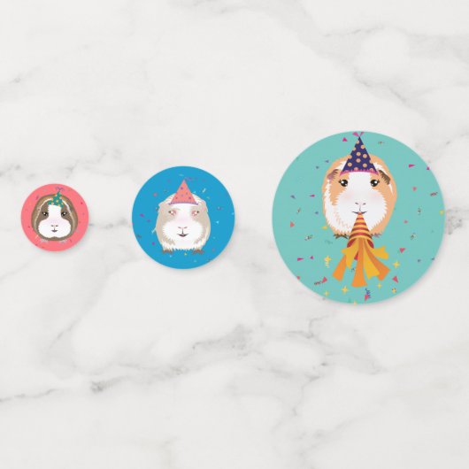 Guinea Schweinetisch Konfetti Teil 1 (Rückseiten)