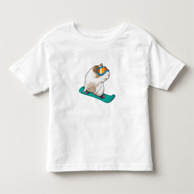 Guinea Snowboarder Snowboard Kleinkind T-shirt (Vorderseite)