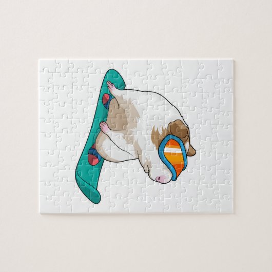 Guinea Snowboarder Snowboard Puzzle (Horizontal)