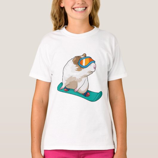 Guinea Snowboarder Snowboard T-Shirt (Vorderseite)