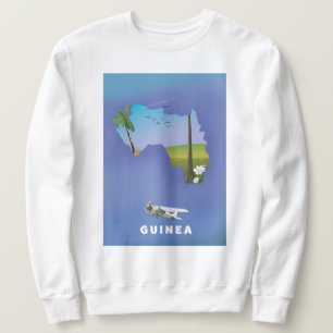 Guinea Südafrika Ski Poster Druck. Sweatshirt