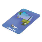Guinea Südafrika Skiposter drucken. Magnet (Linke Seite)