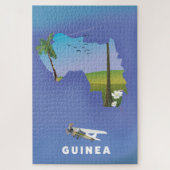 Guinea Südafrika Skiposter drucken. Puzzle (Vertikal)