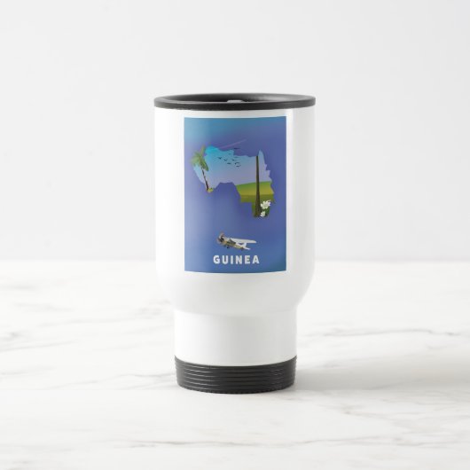 Guinea Südafrika Skiposter drucken. Reisebecher (Mittel)