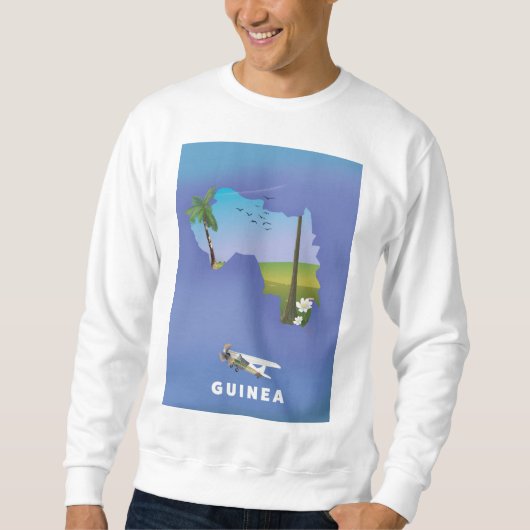 Guinea Südafrika Skiposter drucken. Sweatshirt (Vorderseite)
