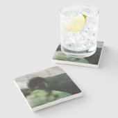 GUINEA TURACO MARBLE UNTERSETZER (Seitenansicht)