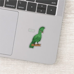 Guinea Turaco Vogel Cartoon Illustration Aufkleber