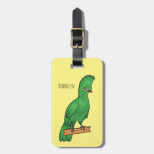 Guinea Turaco Vogel Cartoon Illustration Gepäckanhänger