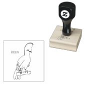 Guinea Turaco Vogel Cartoon Illustration Gummistempel (Stempel)