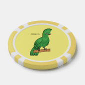 Guinea Turaco Vogel Cartoon Illustration Pokerchips (Einzeln)