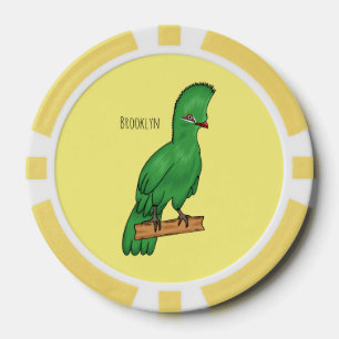 Guinea Turaco Vogel Cartoon Illustration Pokerchips