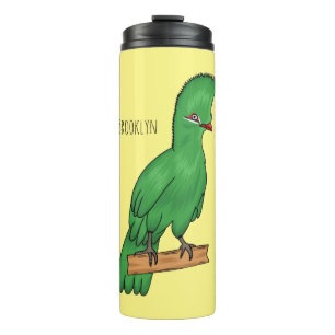 Guinea Turaco Vogel Cartoon Illustration Thermosbecher