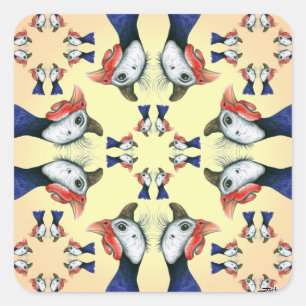 Guinea überall! quadratischer aufkleber