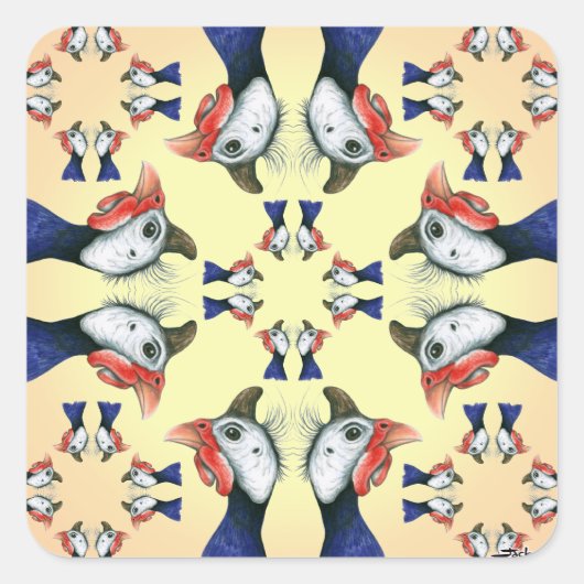 Guinea überall! quadratischer aufkleber (Vorderseite)