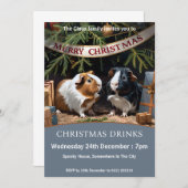 Guinea und Weihnachtsbaum Einladung (Vorne/Hinten)