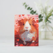 Guinea Valentinstag Postkarte (Stehend Vorderseite)