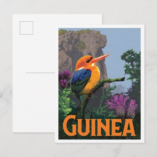 Guinea Vintage Reise Postkarte (Vorne/Hinten)