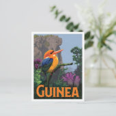 Guinea Vintage Reise Postkarte (Stehend Vorderseite)