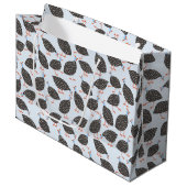 Guinea-Vogelmuster Große Geschenktüte (Vorderseite Schrägansicht)