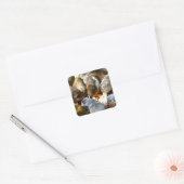 Guinea von Schweinen, die Früchte fressen Quadratischer Aufkleber (Umschlag)