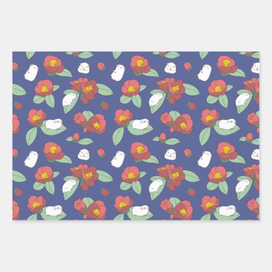 Guinea von Schweinen und Blume Geschenkpapier Set (Vorderseite 2)