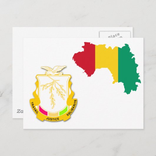 Guinea Wappen GN Postkarte (Vorne/Hinten)