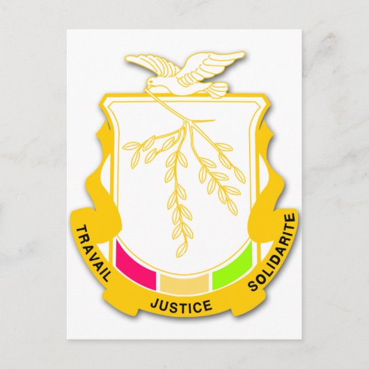 Guinea Wappen GN Postkarte (Vorderseite)