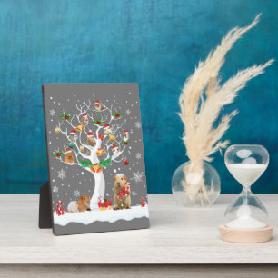 Guinea Weihnachten auf Winterbaumziege Lover Paj Fotoplatte