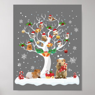Guinea Weihnachten auf Winterbaumziege Lover Paj Poster