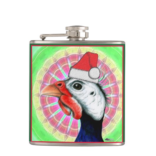 Guinea Weihnachten! Flachmann (Vorderseite)